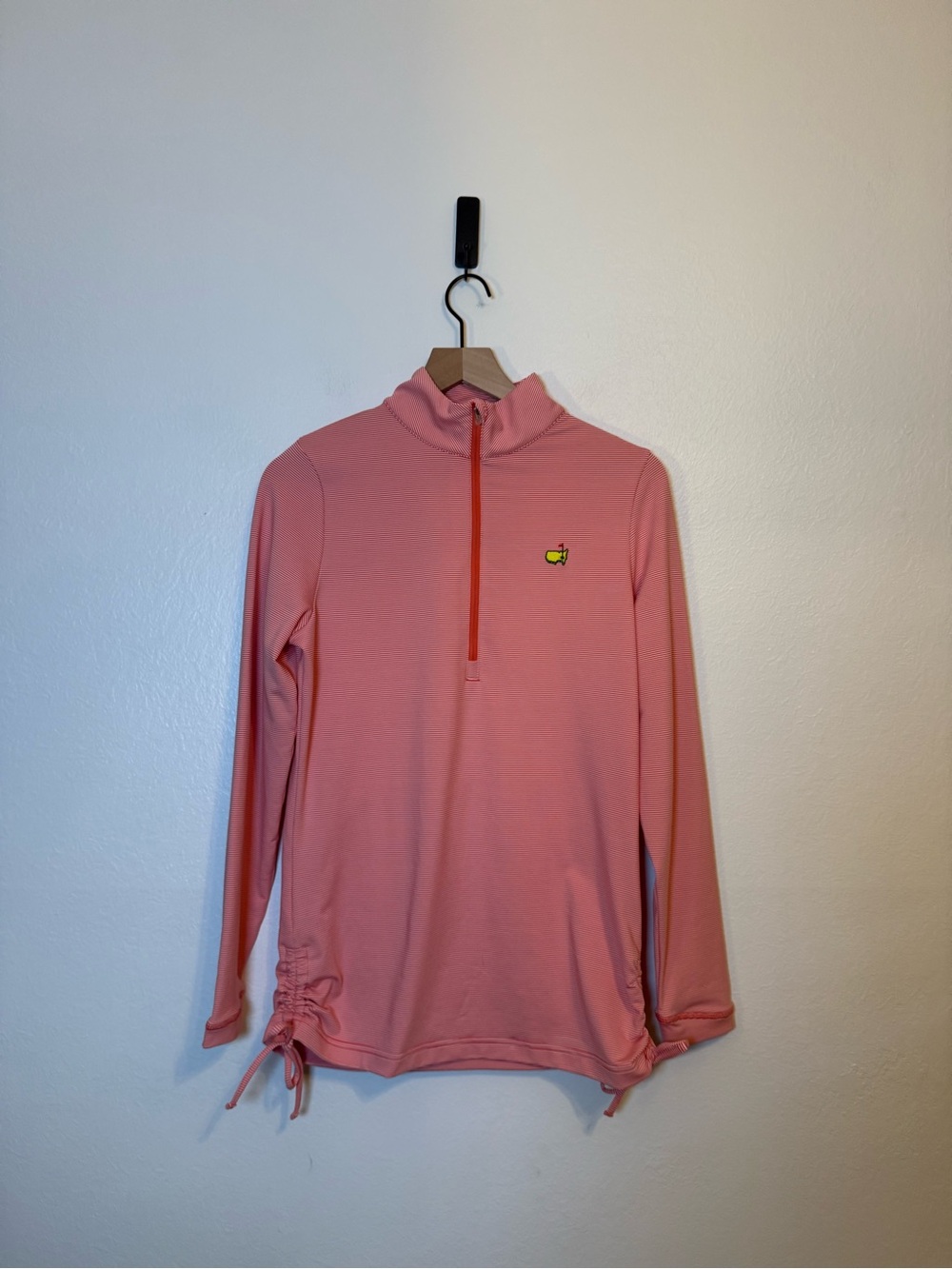 Magnolia Lane Masters Striped Half-Zip Cinched Side Pullover